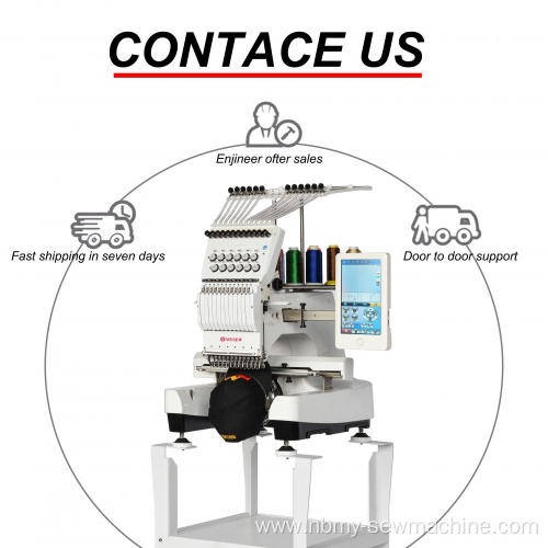 Single head 12 needle computerized embroidery machine